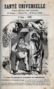 Sztuka odchudzania i przybierania na wadze - grawer w „La Sante Universelle - Guide Medical des Familles” 1852 autorstwa Unknown artist