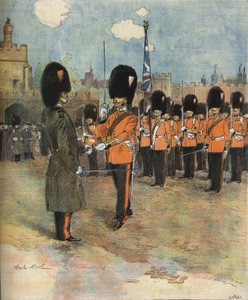 Zmiana warty w Pałacu Buckingham w Londynie w 1893 roku. Ilustracja M.C. Smardz. Kolekcja Bianchetti. autorstwa Unknown artist