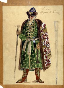 Postać króla w operze „Książę Igor” Aleksandra Borodina (1833-1887). autorstwa Unknown artist