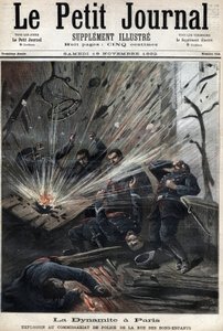 Dynamit w Paryżu, eksplozja na posterunku policji rue des Bons Enfants spowodowana atakiem anarchisty Emile Henry, 8 listopada autorstwa Unknown artist
