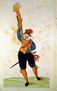 Pierwsza broń palna: z „Podręcznika Pirotechniki, Broni i Fortyfikacji” autorstwa Unknown artist