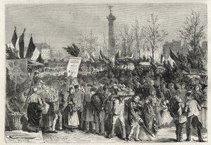 Targi szynki na Boulevard Bourdon w Paryżu (Place de la Bastille) - 1868 - autorstwa Unknown artist