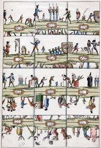 Ilustrowana mapa domina - Arts Déco, b.d. autorstwa Unknown artist
