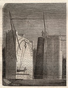 Wielki teleskop lustrzany (lub lewiatan) autorstwa Williama Parsonsa zwany Lord Rosse (1800-1867), od zamku Birr do Parsonstown (Irlandia) autorstwa Unknown artist