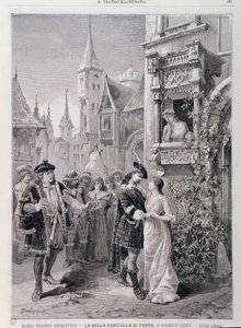 Ostatnia scena The Fair Maid of Perth, opera Georgesa Bizeta, w Teatro Argentina w Rzymie autorstwa Unknown artist