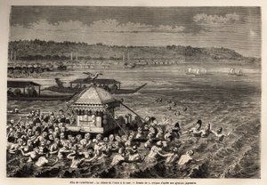 Matsouri (targi, procesja) tennoo gotów, odbywa się co roku 6 dnia 6 miesiąca, dla rybaków z plaż Yedo (lub Edo, dzisiejsze Tokio), jest to obchody rocznicy ich ulubione bóstwo: Tengu, skrzydło autorstwa Unknown artist