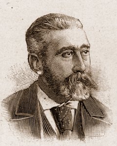 Członkowie Akademii Francuskiej w 1895 r.: portret Jose Marii (Jose-Maria) de Heredia (1842-1905), francuskiego poety. autorstwa Unknown artist