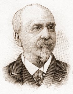 Członkowie Akademii Francuskiej w 1895 r.: portret Victora Cherbulieza (1829-1899), powieściopisarza, dramaturga, eseisty, francuskiego krytyka literackiego. autorstwa Unknown artist