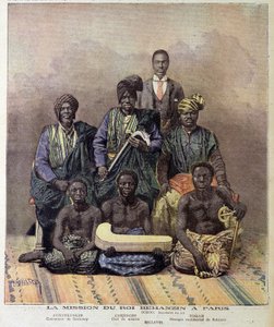 Misja króla Behanzina z Dahomeju (dzisiejszy Benin) w Paryżu - w „Le Petite Journal” z 2 grudnia autorstwa Unknown artist