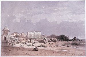 Nowe łaźnie Cote des fools i kasyno w Biarritz, sd. 19 wiek autorstwa Unknown artist