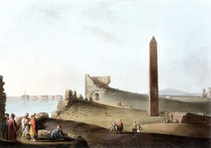 Obeliski w Aleksandrii, zwane igłami Kleopatry - w „”Widokach w Egipcie”” autorstwa Unknown artist