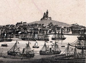 Stary port w Marsylii w „Świat ilustruje 168 widoków”” Niedatowany (koniec XIX wieku) autorstwa Unknown artist