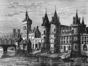 Pałac miejski w Paryżu w średniowieczu - w „Histoire de France” Henri Martina, sd. 19 wiek autorstwa Unknown artist