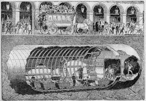 Przebicie drogi pod ulicą Rivoli w 1895 roku. autorstwa Unknown artist