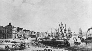 Nabrzeża Bordeaux w 1833 r. autorstwa Unknown artist