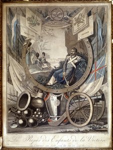Reszta dzieci Victory: alegoria o żołnierzach wojny napoleońskiej. b.d. XIX wiek. autorstwa Unknown artist