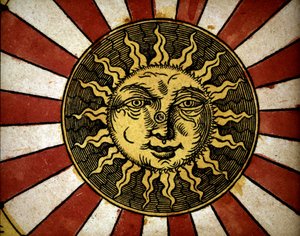 Słońce - w traktacie „Astronomicon caesarum” z XVI wieku. autorstwa Unknown artist