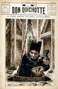 Prawda wychodząca ze studni - w Le Don Kichot z 27.10.1882 autorstwa Unknown artist