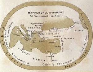 Mapa świata Homera. IX wiek p.n.e. autorstwa Unknown artist