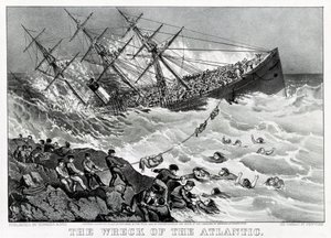 Wrak transatlantyckiego liniowca transatlantyckiego RMS linii White Star Line, u wybrzeży Nowej Szkocji autorstwa Unknown artist