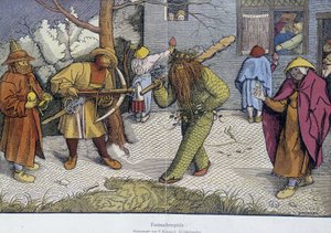Gry teatralne: Carnival Day - kopia dokumentu na drewnie Breughel autorstwa Unknown artist