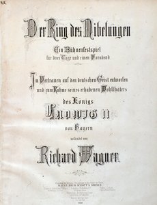 Strona tytułowa partytury Der Ring des Nibelungen Wagnera autorstwa Unknown artist