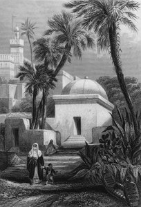Groby mauretańskich mieszkańców na cmentarzu Algieru w Bab-el-Oued autorstwa Unknown artist