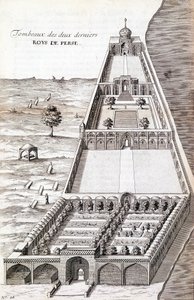 Groby dwóch ostatnich królów Persji - w „”Dzienniku z podróży rycerza Chardina, Persji i Indii Wschodnich, nad Morzem Czarnym i Kolchidem””” autorstwa Unknown artist