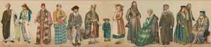 Tradycyjne stroje żydowskie, z "The Jewish Encyclopedia autorstwa Unknown artist