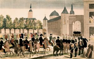 Triumfalny wjazd wojsk napoleońskich do Madrytu, 4 grudnia 1808 r. autorstwa Unknown artist