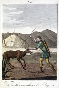 Człowiek Tschutkis konsultujący auspures (Azja). autorstwa Unknown artist