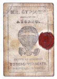 Bilet za dwa szylingi za zarezerwowane miejsca na czterdziestym czwartym wejściu „Pana Gipsa”, 1 października 1841 r. autorstwa Unknown artist