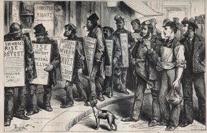 USA: protest w imieniu Ligi przeciwko nadużywaniu alkoholu 1875 autorstwa Unknown artist
