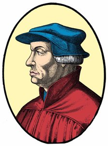 Ulrich lub Huldrych Zwingli (1484-1531), szwajcarski reformator religijny. autorstwa Unknown artist