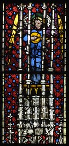 Anonimowy witraż około 1400-1415 Notre-Dame Musees de Strasbourg Alsace autorstwa Unknown artist
