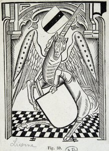 Jednorożec - rycina z XV wieku autorstwa Unknown artist