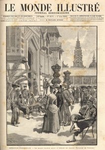 Wystawa Powszechna 1889 - Rdzenni żołnierze przed Pawilonem Kolonialnym (Esplanade des Invalides). Okładka „Le Monde Illustré”” z 01.06.2018. autorstwa Unknown artist