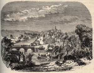 Uzerche - Correze - Francja - grawerowanie w „” PATRIE”” - PECTUREQUIREQUE OPIS FRANCJI W 6 TOMACH WG LUCIENA HUARDA - koniec XIX wieku autorstwa Unknown artist