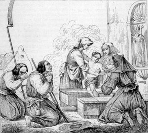 Wandejskie obyczaje - święty fontanny. autorstwa Unknown artist