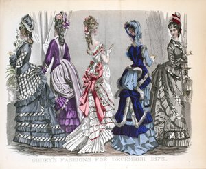 Wiktoriańskie kobiety w zimowej modzie autorstwa Unknown artist