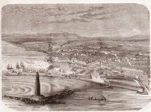 Widok Livorno (Livorno - Toskania - Toskania) - Toskania - grawer 1860 autorstwa Unknown artist