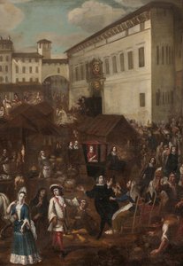 Widok na Grand Marche Verziere w Mediolanie autorstwa Unknown Artist