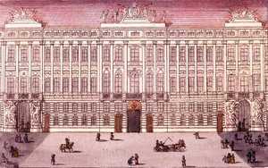 Widok na Kancelarię Cesarską w Wiedniu, Austria Grawerowanie z 1820 r. autorstwa Unknown artist