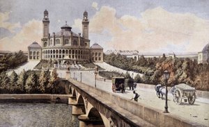 Widok na Palais du Trocadero (Paryż) w 1898 roku. autorstwa Unknown artist