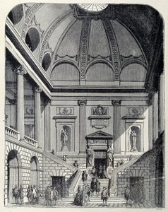 Widok na przedsionek i klatkę schodową teatru w Bordeaux za Ludwika XV – we „Francji i Francuzach przez wieki””. autorstwa Unknown artist
