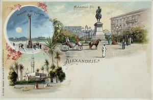 Widoki Aleksandrii – pocztówka, koniec XIX wieku autorstwa Unknown artist