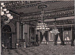 Waszyngton, Stany Zjednoczone: widok na pokój wschodni, Biały Dom. w „” Świat ilustruje 168 odsłon”” Niedatowany (koniec XIX wieku) autorstwa Unknown artist