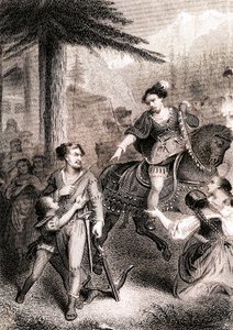 Mówi się, że William Tell zastrzelił komornika Gesslera w patriotycznej szwajcarskiej legendzie autorstwa Unknown artist