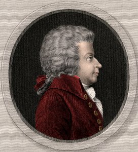 Wolfgang Amadeus Mozart 1756-1791 - grawerunek - XIX wiek autorstwa Unknown artist