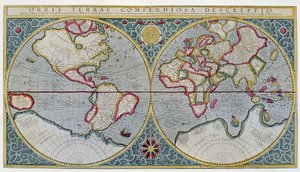Mapa świata Mercatora (1587) - za "Gerardus Mercator